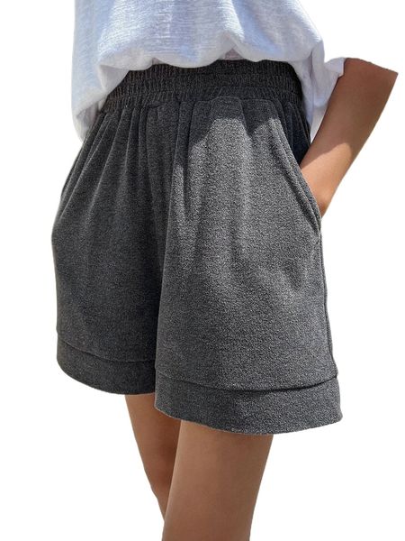 

dazy slant pocket wide leg shorts y0vk#, White;black