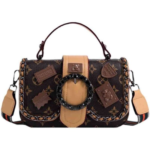 

68% off badge small female new fashion old flower messenger summer autumn winter ins texture broadband shoulder bag