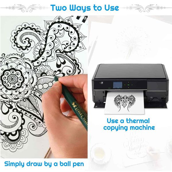 

200 sheets tattoo transfer paper stencil carbon copier spirit paper for tattooing stencil copy tracing paper a4 size perfections