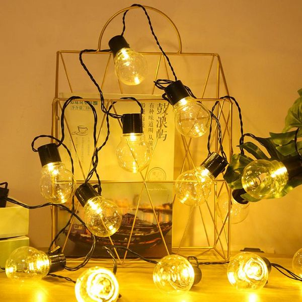 Stringhe LED Globe Bulb Fairy Lights 3M 10LED 6M 20LED Ghirlanda Decorazioni natalizie per la casa Illuminazione per le vacanze di nozze EU / US PlugLED