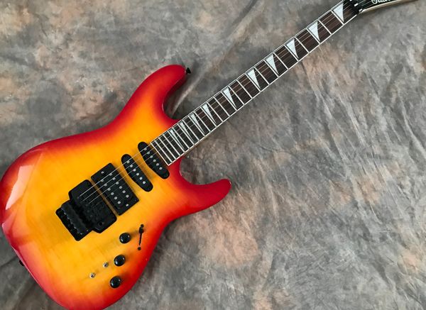 

6 string electric guitar rosewood fingerboard flame maple black hardware delivery can customize