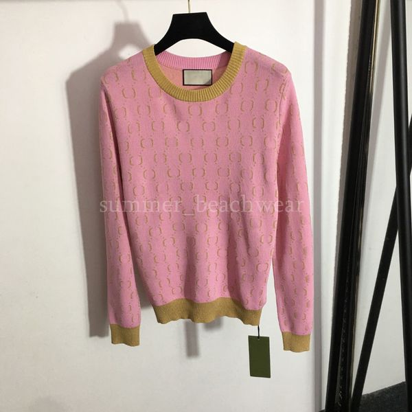 

crew neck knits pullover women letter jacquard pullovers long sleeve knitted sweater autumn winter warm sweaters, White