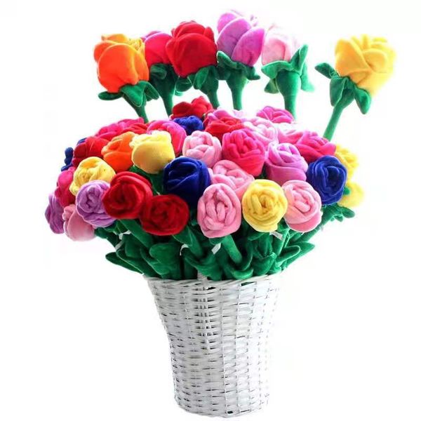 Peluche Sole Fiore Rosa Cartone animato Tenda Fiore San Valentino Bouquet Compleanno Regalo di nozze 3152 T2