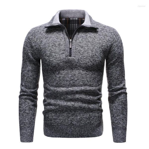 Sweathers masculinos Autumn Winter Mens Solidado Slim Slim Fit Pullovers homens casuais lã grossa Turtleneck de Menmen's Olga22