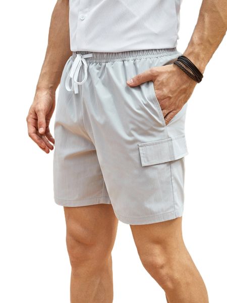 

men solid flap detail shorts y3o4#, White;black