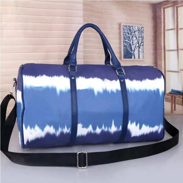 

high big gradient large leather women handbags men quality travel bag duffle flower luggage fashion color capacity sport 50cm multicolo olgc