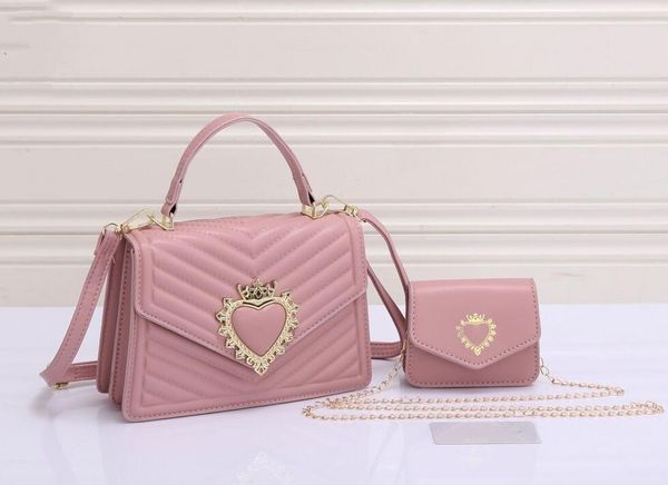 

luxury 2 piece tote handbag shoulder bag crossbody wallet designer brand loulou y-shaped seam thread diagonal leather women chain envelope p