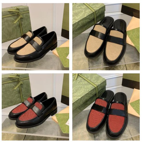 

luxury designer casual shoes women loafers sheepskin diamond v-quilted leather sneakers accessories metal hardware buckle half slipper loafe, Black