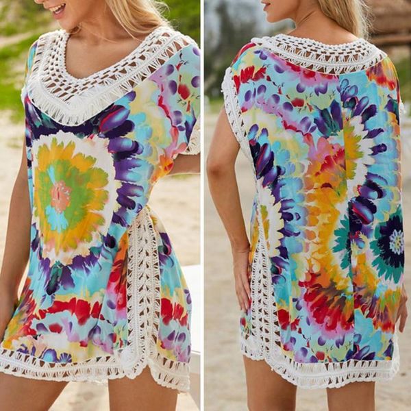 

women's swimwear sun-proof easy to clean summer color printing swimsuit dress for holidaywomen's, White;black