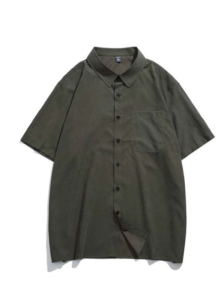 

extended sizes men pocket patched button up shirt k0wv#, White;black