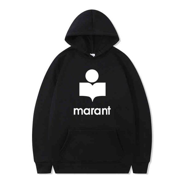 

new autumn and winter marant lettered printed hat for men wo personalized casual sweater wo, Black