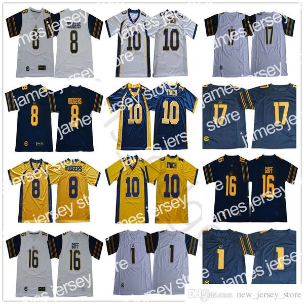 

james ncaa california golden bears college football wear #8 aaron rodgers 16 jared goff 1 melquise stovall 17 vic wharton iii 10 marshawn ly, Black