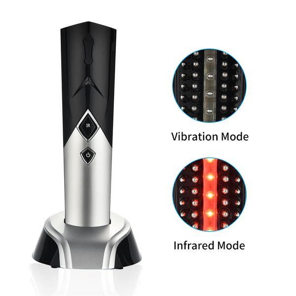 

electric laser hair growth comb anti hair loss infrared therapy vibration hair brush head growth massage comb hairdressingn