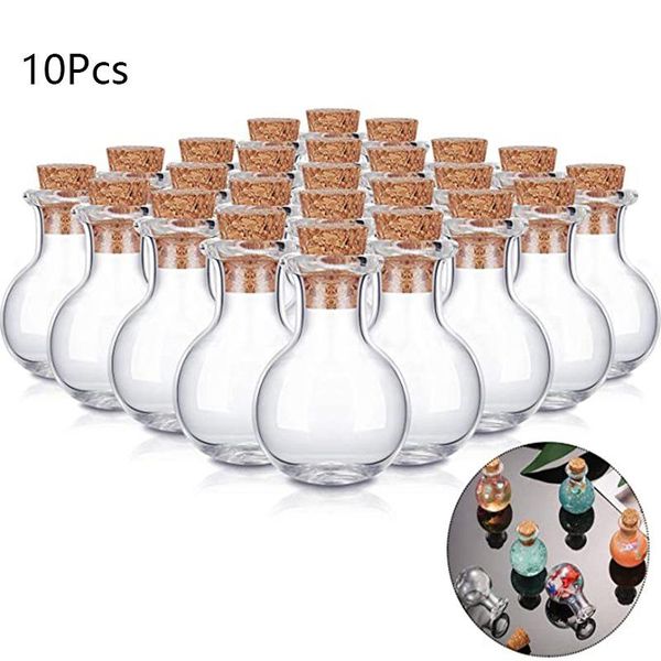 Lagerung Flaschen Gläser 10 stücke Mini Kleine Glas Driften Mit Kork Stopper Für DIY Handwerk Geschenke Artikel Hause Haushalt lagerung