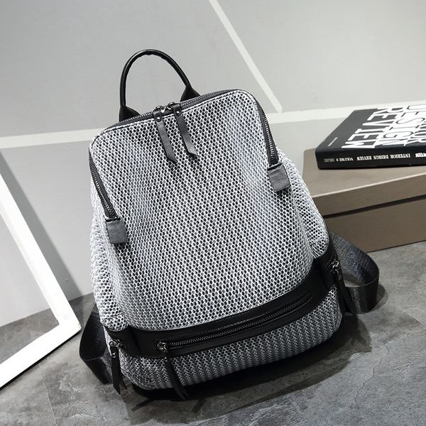 Outlet Fashion Lightweight Hollow Borse Hollow Groked Women Backpack Outpack per leisure Outpack.