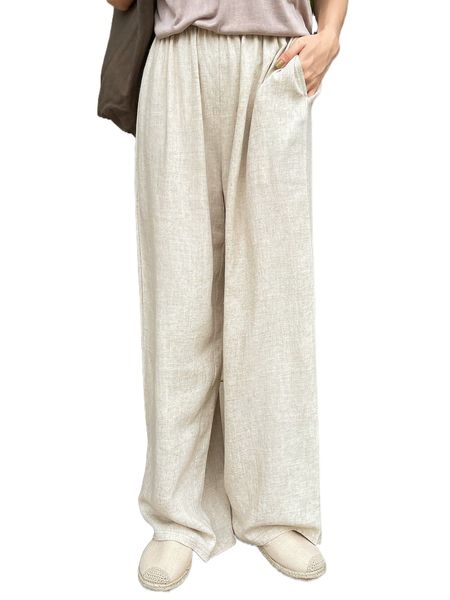 

dazy slant pocket wide leg pants v6kk#, Black;white