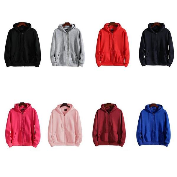 

women's jackets korean version loose women long sleeve zip hooded oversized pocket co l220824, Black;brown