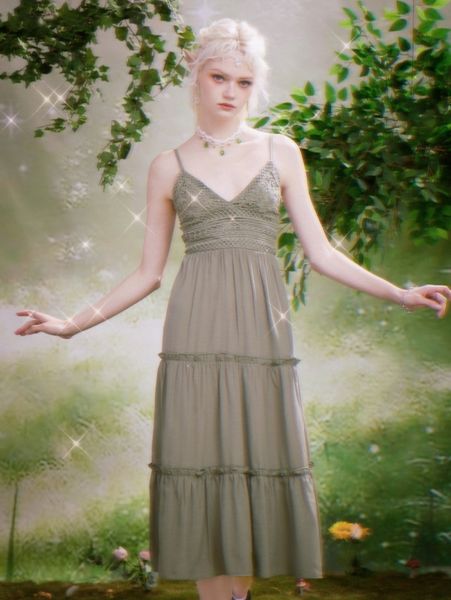 

romwe frill trim cami dress l7ek#, Black;gray
