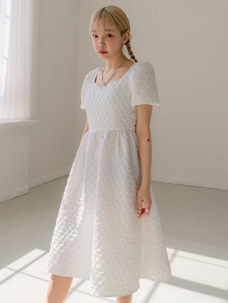 

dazy sweetheart neck puff sleeve solid dress k4gg#, Black;gray