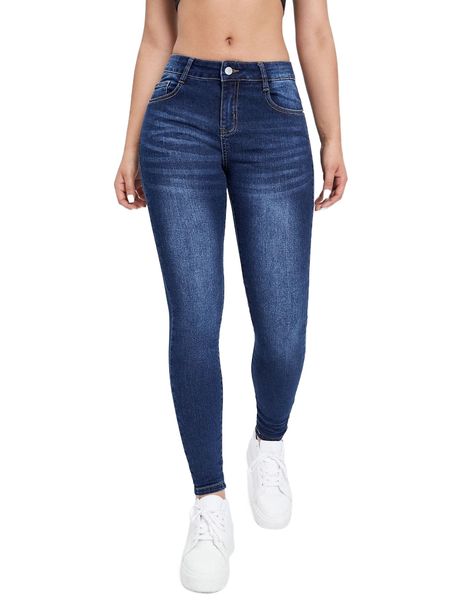 

moustache effect washed skinny jeans x8cb#, Blue