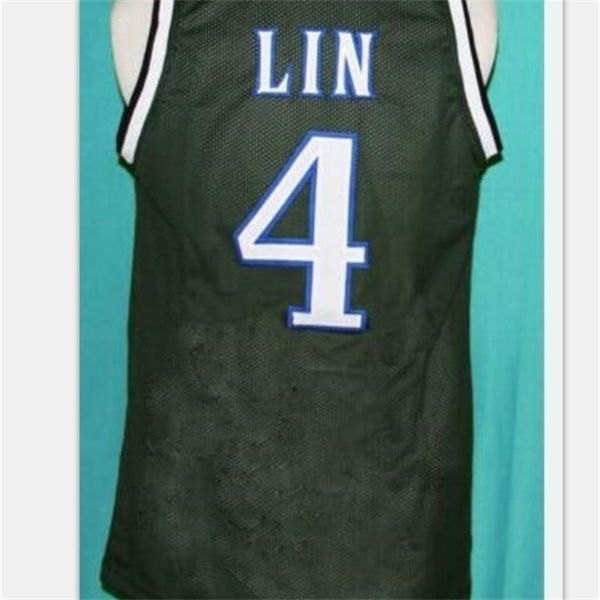 CHEN37 MENINOS BOOM HOMENS MUNHAS VINTAGEM #4 Jeremy Lin Palo Alto Jersey Green Basketball Size S-6xl ou personalizado qualquer nome ou número Jersey