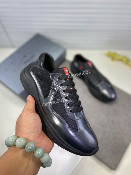 

designer sneakers men vintage chunky casual shoes calfskin mesh grey technical runner trainers outdoor shoe size38-45, Black