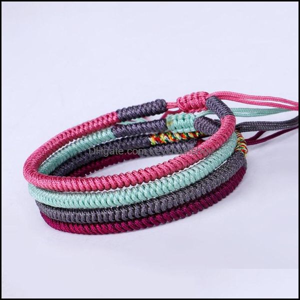 

other bracelets jewelry kimter handmade friendship red buddhist bracelet lucky knot hand woven string tibetan bangle men q515fz drop deliver, Golden;silver