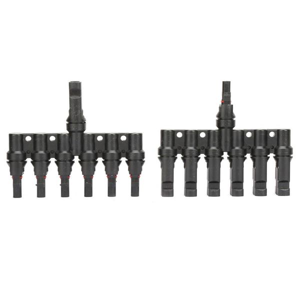 

1 pair mc4 6t seven-way mc4 solar panel connector six in one male female adapter