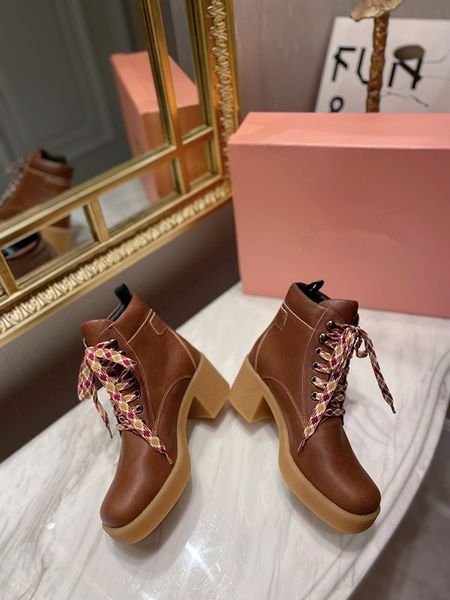 

women's classic ankle martin boots match color shoelace design wax brown skin characteristics of beautiful appearance comfortable foot, Black