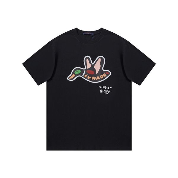

2022ss spring and summer new high grade cotton printing short sleeve round neck panel t-shirt size: -l-xl-xxl-xxxl color: black white b98, White;black