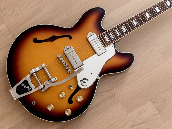 

casino electric guitar sunburst w/ bigsb y, pre-elitist,