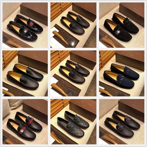 

designer for man british style wedding party handmade rhinestone shoes luxury men flats leather black blue loafers casual shoes plus size 46