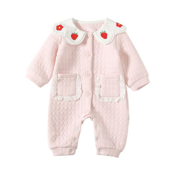 

rompers autumn and winter new baby jumpsuits climbing clothes fart double-layer cotton hoodie jumpsuit newborn long sleeve jumpsuits toddler, Blue