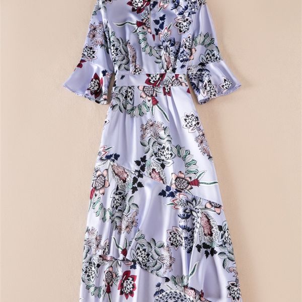 

casual dresses fashion cover meat thin print flare sleeve dress ra21, Black;gray