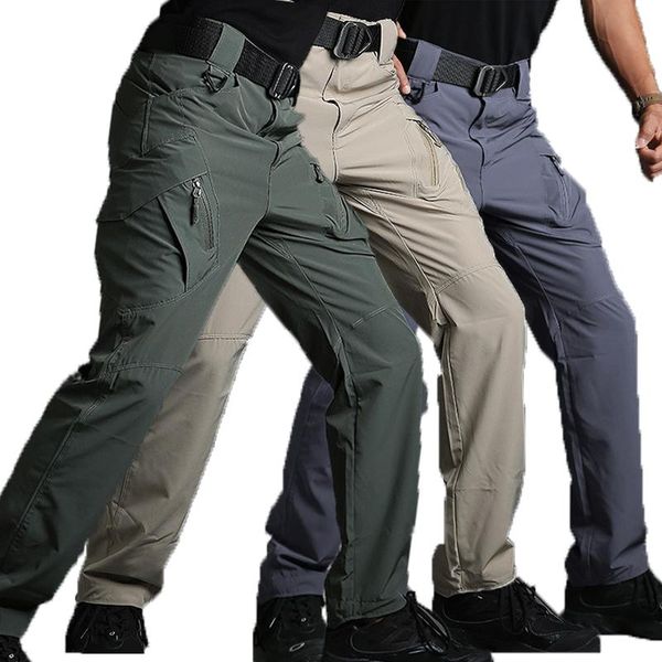 Pantaloni da uomo Cargo da uomo Multi tasche Pantaloni sportivi tattici da esterno Esercito militare Taglie forti Pantaloni da trekking elastici ad asciugatura rapida impermeabiliDa uomo