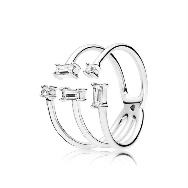 

new arrival cz diamond shards of sparkle ring original box for pandora 925 sterling silver ring sets luxury designer jewelry women260w, Slivery;golden