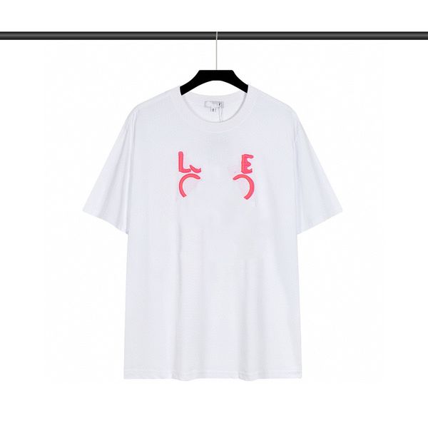 

22ss designer men's t shirt summer style embroidered letters printed loose trend short-sleeved casual shirt blouse, White;black