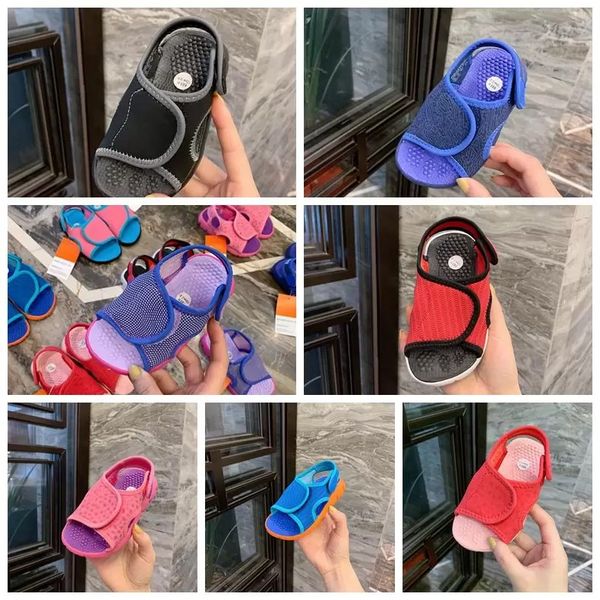 

2022 infant toddler slippers runner men women litter girl and boys sandal orange pure glow green earth brown moon gray sandals baby indoor s, Black;red