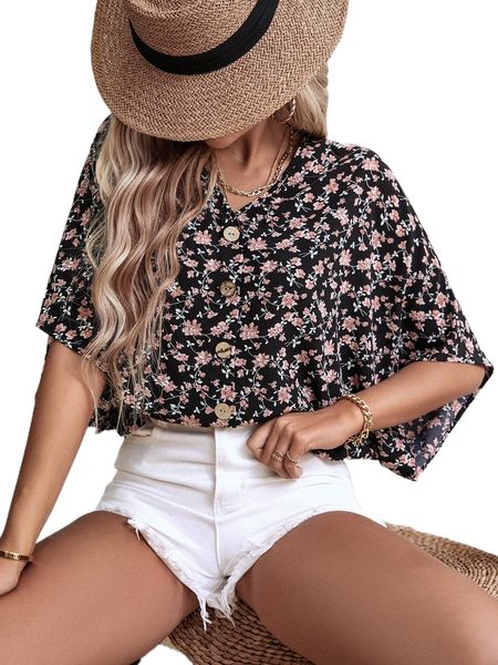 

d.itsy f.loral print b.atwing s.leeve b.louse m8pp#, White