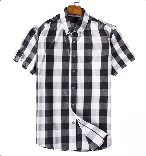 Camicie eleganti da uomo bberry 4 Stili Camicie da uomo Hawaii Lettera Stampa Camicia firmata Slim Fit Uomo Moda manica lunga Casual Abbigliamento maschile M-3XL # 11