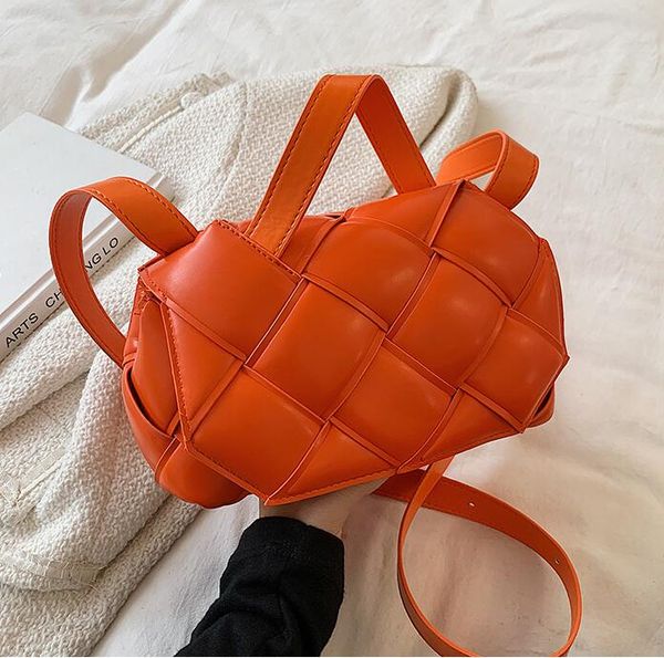 

wholesale factory ladies leathers shoulder bags sweet candy-colored foreign handbags quality hand woven handbag small fresh solid color leat