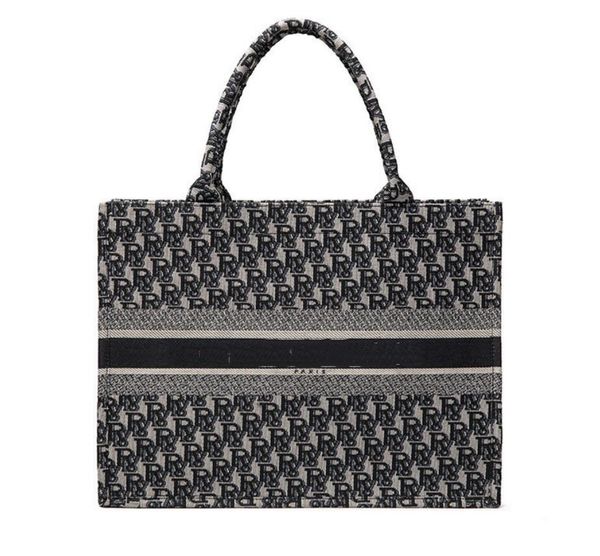 

designer totes fashion woman bag canvas screen print luxury black letter handbags design shoulder bags lady cowboy purse 41cm