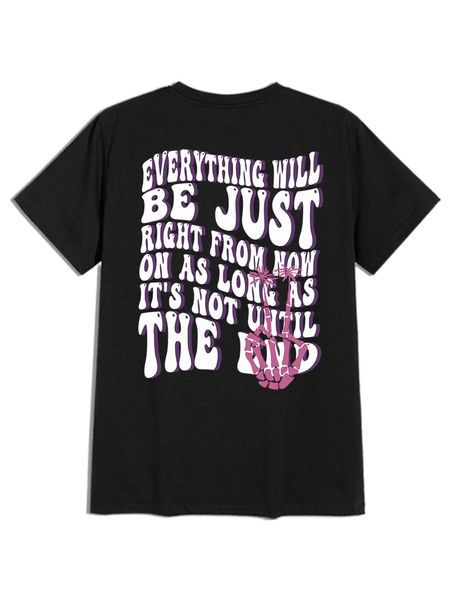 

romwe guys slogan skeleton graphic tee n2wy#, White;black
