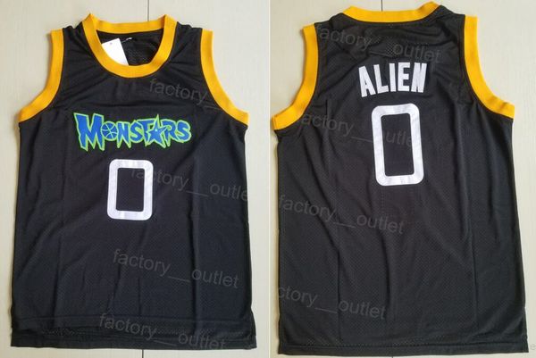 

men movie monstars 0 alien basketball jersey team color black pure cotton breathable embroidery and stitched for sport fans excellent qualit