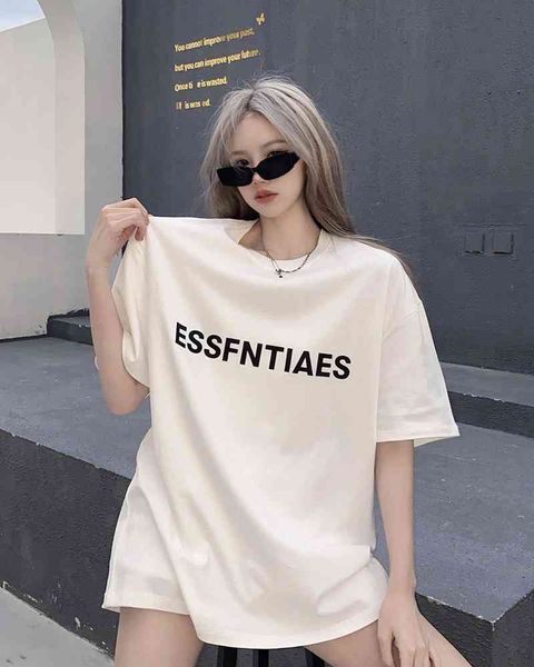 

50% discount bagsfog female white short t-shirt sleeve oversize sense of minority summer ins trendy brand essentials, White;black