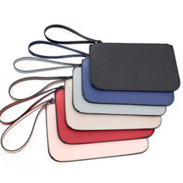

2022 designers women zipper purses handbags with lanyard zip wallets coin credit card holder key slot pockets wristlet clutch hand bag
