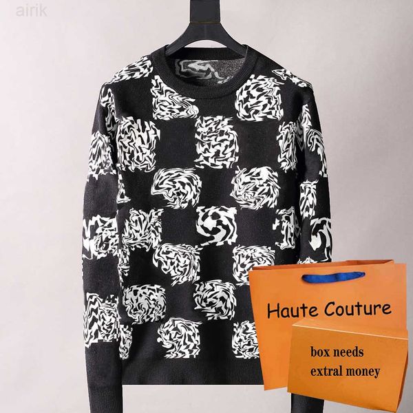 

2021fw mens sweaters men crew neck knit jumpers outdoor pullover casual print sweater long sleeve, White;black
