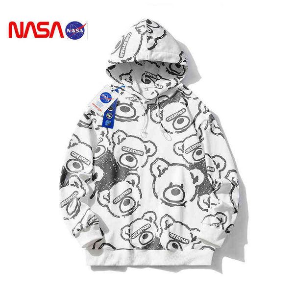 

hoodies sweatshirts designer nasa joint autumn male cotton sweater, Black