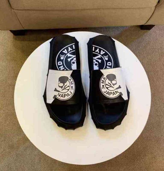 

slippers arrival mens japan summer 3d printing outdoor beach flat scuffs swim autumn genuine leather sandal sz38-44 d2gk, Black