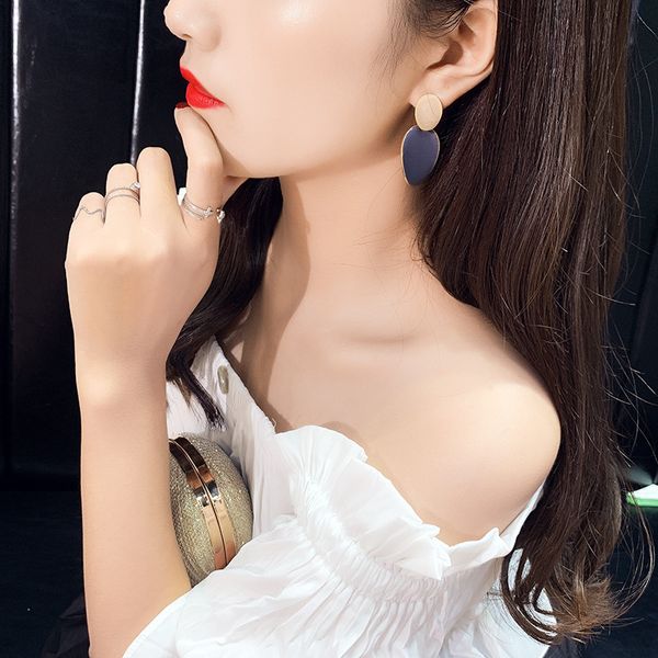 

925 silver needle graceful online influencer ins avocado green ear studs south korea dongdaemun french earrings womens fashion earrings, Golden